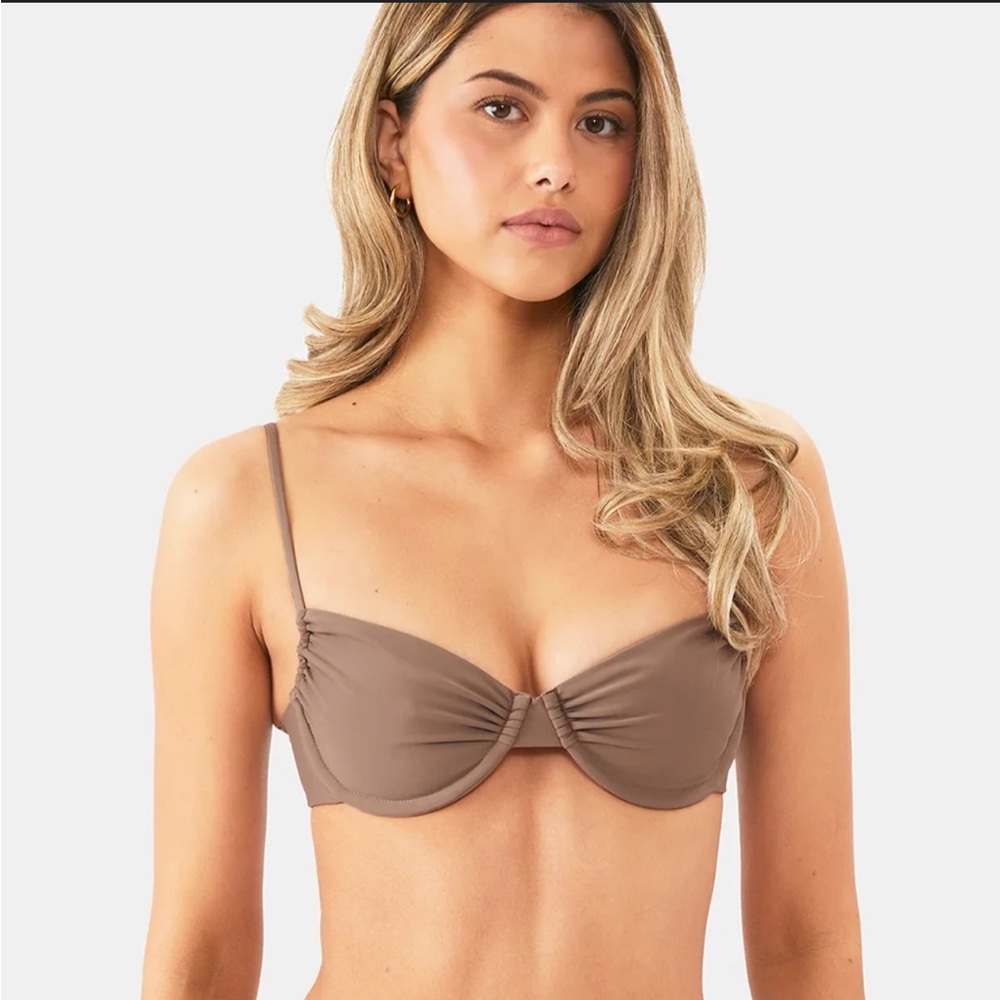 Sloane Top and Mason Bottom Truffle Bikini Set SMALL